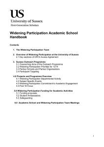 Widening Participation Academic School Handbook