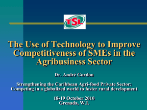 Ensuring Market Access for Jamaican Food Exports Dr. André