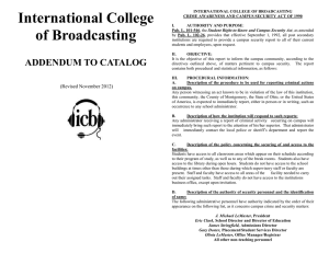 Revised November 2012 - International College of Broadcasting