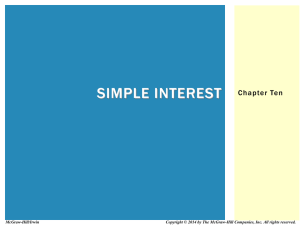 Calculation of Simple Interest and Maturity Value