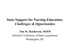 State Support for Nursing Education