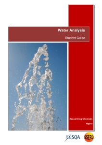 Water Analysis student Guide