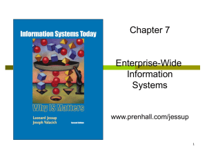 Enterprise-Wide IS: ERP, CRM, SCM