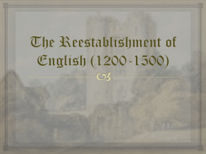The Reestablishment of English (1200