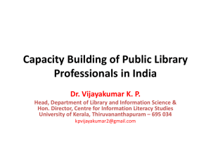 Capacity Building of Public Library Professionals in India