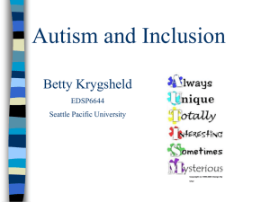 Autism and Inclusion