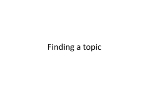 Finding a topic