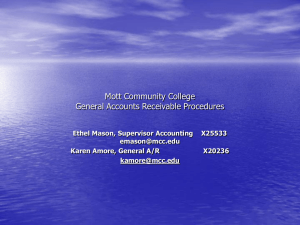 Mott Community College Accounts Receivable