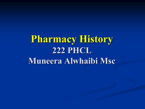 Pharmacy events before the middle ages