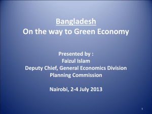 Bangladesh: On the Way to Green Economy