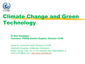 Presentation on Climate change and Green technology