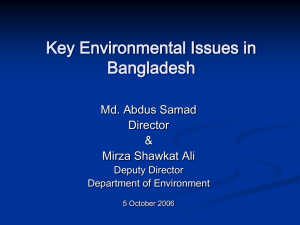 Evolution of Environmental Initiative in Bangladesh