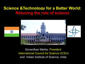 Science and Technology for a Better World: Retuning the Role of