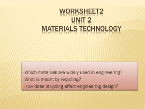 Worksheet2 Unit 2 Materials technology