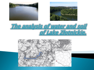 Badania wody oraz gleby Jezioro Z*otnickie