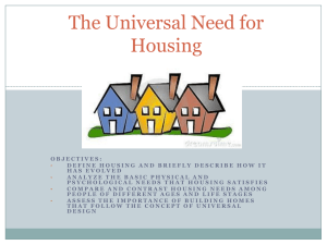 The Universal Need for Housing