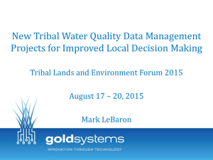 August 2015 ITEP Tribal Lands and Environment