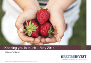Keeping you in touch – Ongoing Service