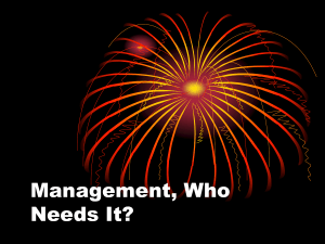 Management, Who Needs It? - NCobb-IBT