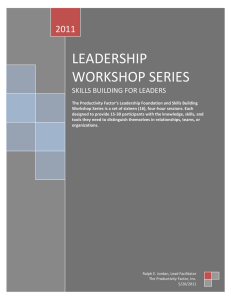 leadership workshop series