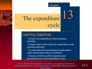 The expenditure cycle - McGraw Hill Higher Education