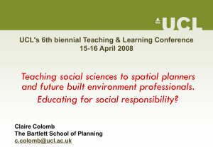 UCL's 6th biennial Teaching & Learning Conference 15