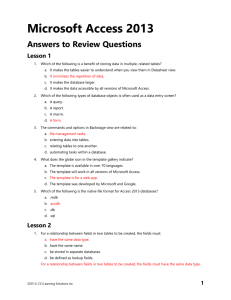 End of Lesson Review Q & A's