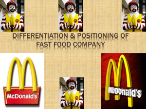 Fast Food Company Case