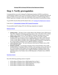 Exchange 2003 to Exchange 2010 Step by Step