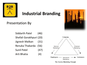 Using Service to build a Industrial Brand