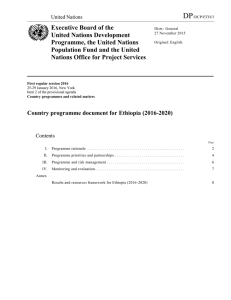 Country programme document for Ethiopia (2016