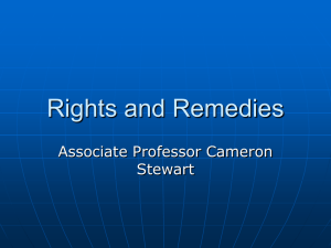 Rights and Remedies