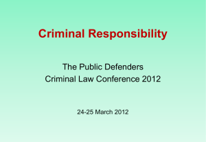 Criminal Responsibility Presentation
