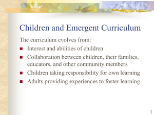 emergent curriculum - Delmar