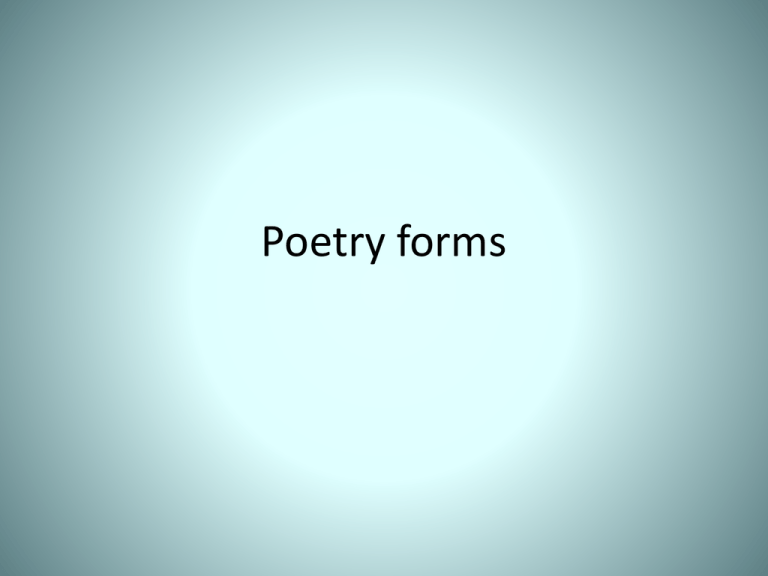 Poetry Forms