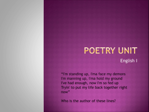 Poetry Unit