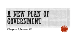 7.3 A New Plan of Government