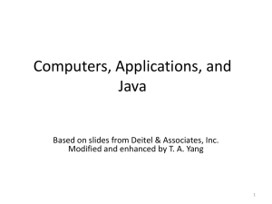 Computers, Applications, and Java