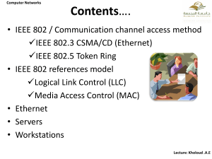 Computer Networks Lecture: Kholoud .AE Advantages of Network