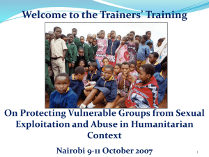 PowerPoint: Trainers' Training on Protecting