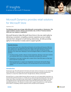 Microsoft Dynamics provides retail solutions for