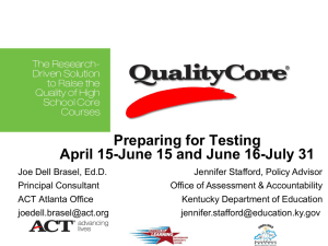 Quality Core Training - Madison County Schools