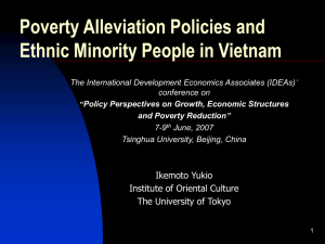 Poverty alleviation policies and ethnic minority people in
