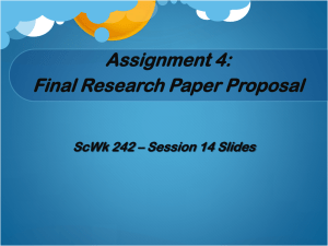 Session 14 Slides - Final Paper