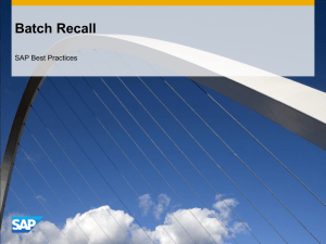 Batch Recall - SAP Help Portal