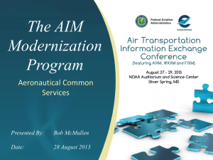 Aeronautical Common Services (Bob McMullen, FAA)