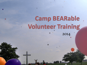 Camp BEARable Volunteer Training