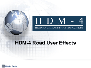 HDM4 Road User Effects