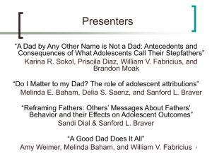 Do I Matter to my Dad? The role of adolescent attributions.