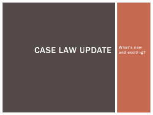 Case law update